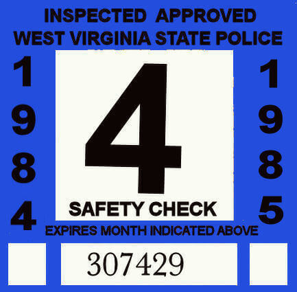 (image for) 1984-85 WV Safety Check Inspection sticker